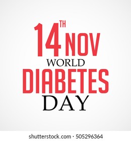 Vector illustration of a Banner or Poster For fight against diabetes with stylish text.