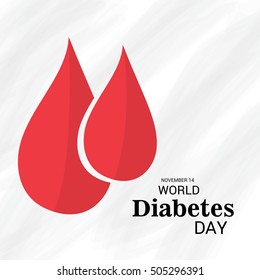 Vector illustration of a Banner or Poster For fight against diabetes with Blood drop.