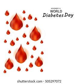 Vector illustration of a Banner or Poster For fight against diabetes with Blood drop.