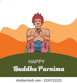 Vector illustration of  banner, poster, flyer with nice and creative design, for Buddha Purnima or Vesak Day.