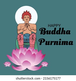 Vector illustration of  banner, poster, flyer with nice and creative design, for Buddha Purnima or Vesak Day.