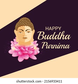 Vector illustration of  banner, poster, flyer with nice and creative design, for Buddha Purnima or Vesak Day.