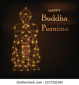 Vector illustration of  banner, poster, flyer with nice and creative design, for Buddha Purnima or Vesak Day.