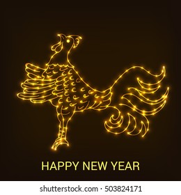 Vector illustration of a Banner or Poster for Happy New Year 2017.