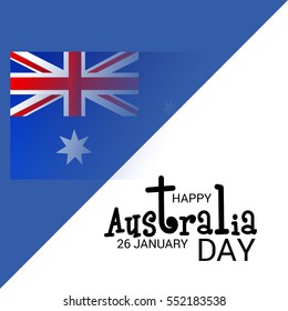 Vector illustration of a Banner or Poster for Happy Australia Day.