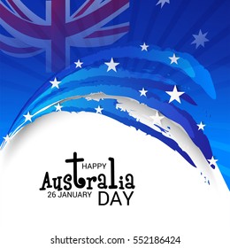 Vector illustration of a Banner or Poster for Happy Australia Day.