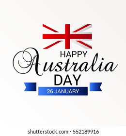 Vector illustration of a Banner or Poster for Happy Australia Day.