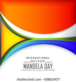 Vector illustration ,banner or poster  for International Nelson Mandela Day.