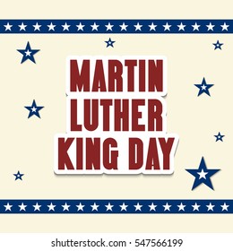 Vector illustration of a Banner or Poster for Martin Luther King Day.