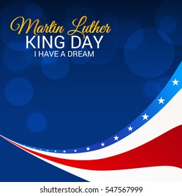 Vector illustration of a Banner or Poster for Martin Luther King Day.