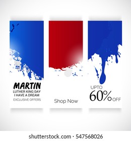 Vector illustration of a Banner or Poster for Martin Luther King Day.