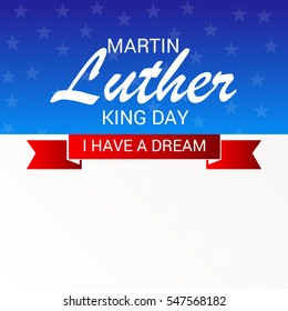 Vector illustration of a Banner or Poster for Martin Luther King Day.