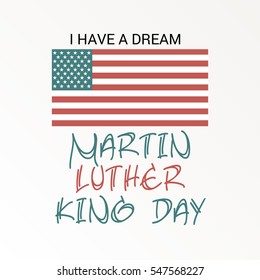 Vector illustration of a Banner or Poster for Martin Luther King Day.