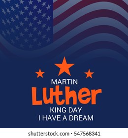 Vector illustration of a Banner or Poster for Martin Luther King Day.
