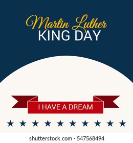 Vector illustration of a Banner or Poster for Martin Luther King Day.