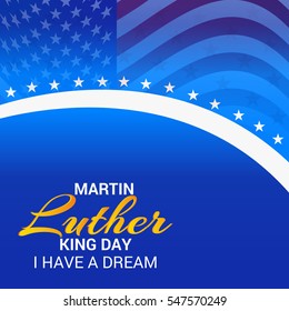 Vector illustration of a Banner or Poster for Martin Luther King Day.