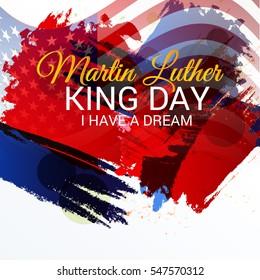 Vector Illustration Of A Banner Or Poster For Martin Luther King Day.