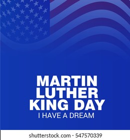 Vector illustration of a Banner or Poster for Martin Luther King Day.