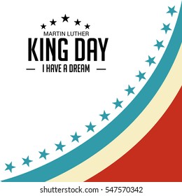 Vector illustration of a Banner or Poster for Martin Luther King Day.