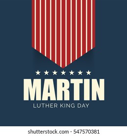 Vector illustration of a Banner or Poster for Martin Luther King Day.