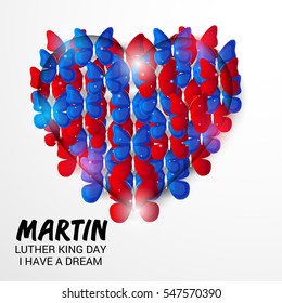 Vector illustration of a Banner or Poster for Martin Luther King Day.