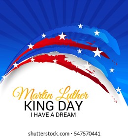 Vector illustration of a Banner or Poster for Martin Luther King Day.