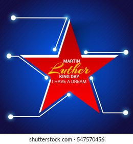 Vector illustration of a Banner or Poster for Martin Luther King Day.
