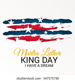Vector illustration of a Banner or Poster for Martin Luther King Day.