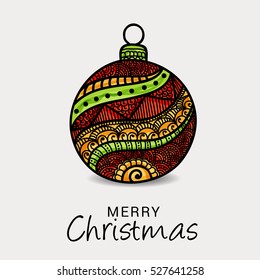Vector illustration of a Banner or Poster For Merry Christmas.