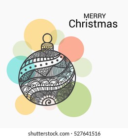 Vector illustration of a Banner or Poster For Merry Christmas.