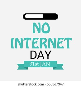 Vector illustration of a Banner or Poster for No Internet Day.