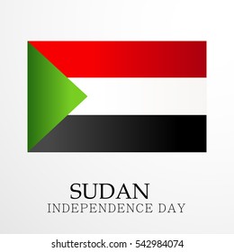 Vector illustration of a Banner or Poster for Sudan independence day.