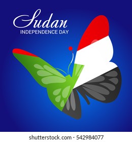 Vector illustration of a Banner or Poster for Sudan independence day.