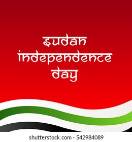 Vector illustration of a Banner or Poster for Sudan independence day.