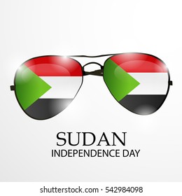 Vector illustration of a Banner or Poster for Sudan independence day.