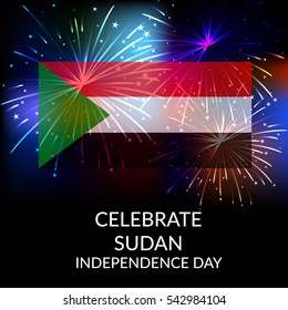 Vector illustration of a Banner or Poster for Sudan independence day.