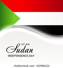 Vector illustration of a Banner or Poster for Sudan independence day.