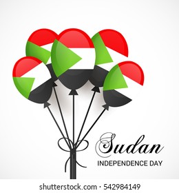 Vector illustration of a Banner or Poster for Sudan independence day.