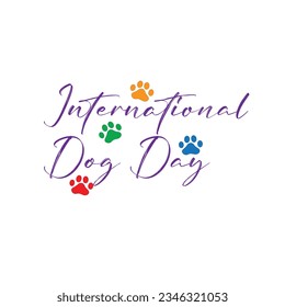 Vector illustration as a banner, poster or template for International Dog Day