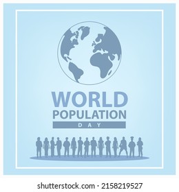 Vector illustration, banner or poster of world population day. EPS 10