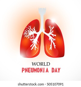 Vector illustration of a Banner or Poster for World Pneumonia Day.