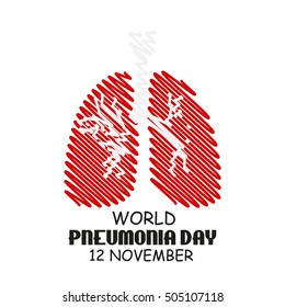 Vector illustration of a Banner or Poster for World Pneumonia Day.