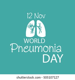 Vector illustration of a Banner or Poster for World Pneumonia Day.