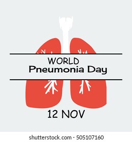 Vector illustration of a Banner or Poster for World Pneumonia Day.
