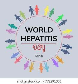 Vector illustration, banner or poster for world hepatitis day.