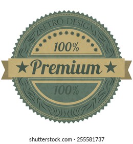 Vector illustration of a banner premium.