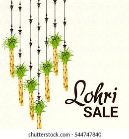 Vector illustration of a Banner For Punjabi Festival Happy Lohri celebration.