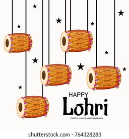 Vector illustration of a Banner for Punjabi Festival of Lohri Celebration.