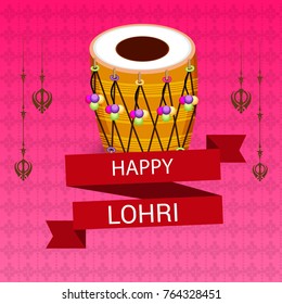 Vector illustration of a Banner for Punjabi Festival of Lohri Celebration.