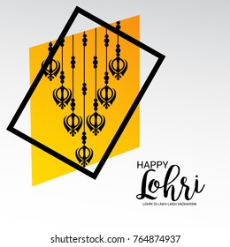 Vector illustration of a Banner for  Punjabi Festival of Lohri Celebration.